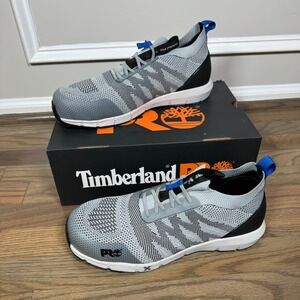 Timberland PRO Radius Knit Slip-On Men 11.5W Grey Composite Safety Toe Work Shoe